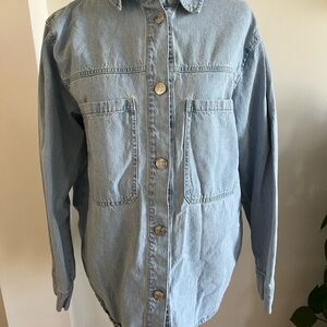 Royalty For Me Classic Blue Denim Shacket